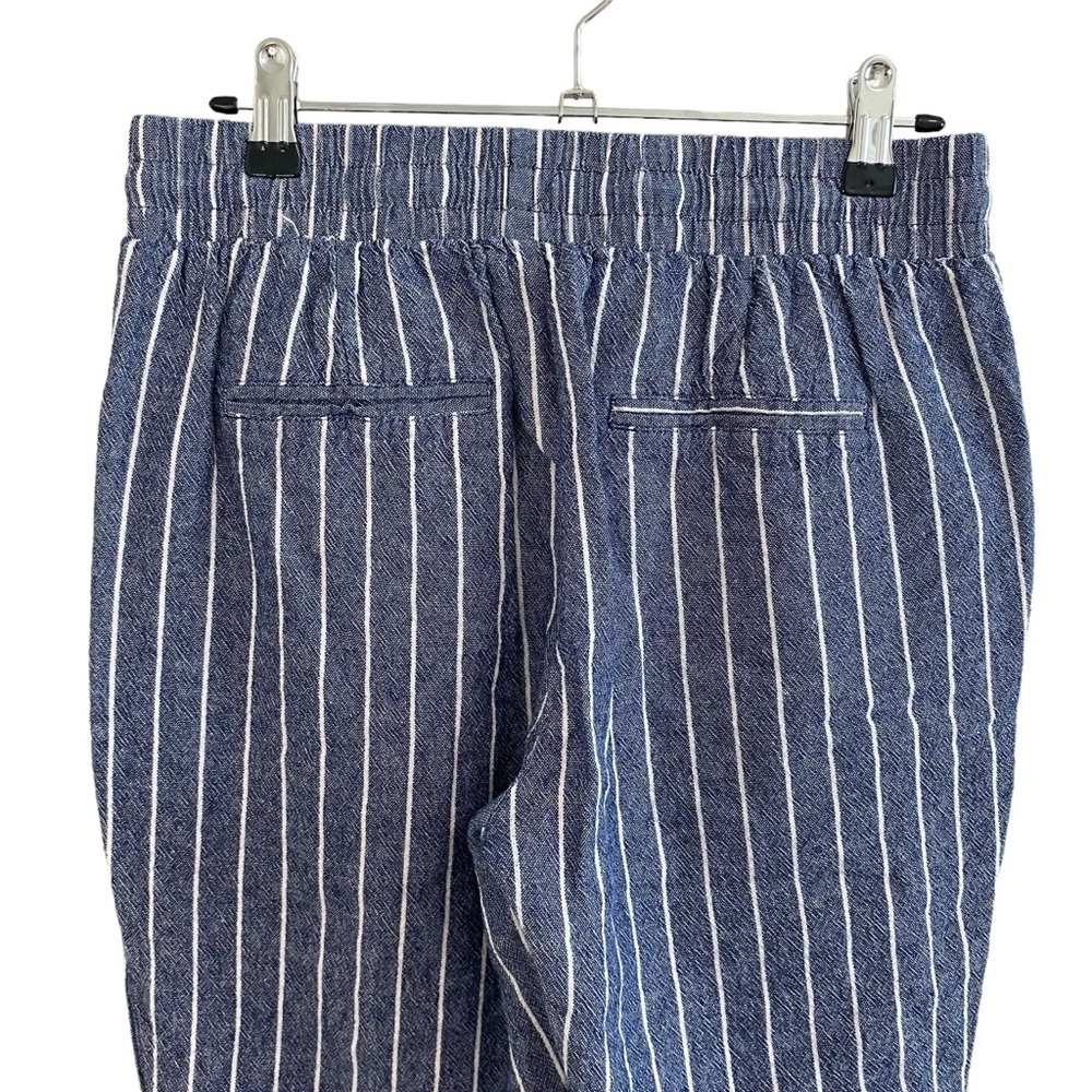 Revamped - Blue Stripe Linen Blend Pant - Size M - Picture 8 of 11